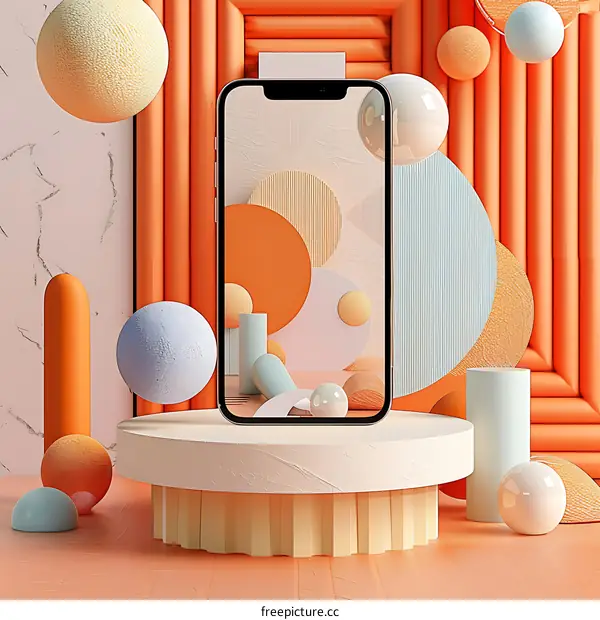 Abstract Geometric Shapes Mobile Phone Display