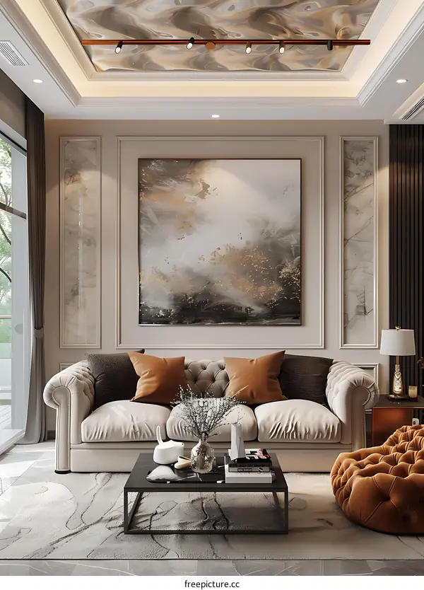 Modern minimalist living room