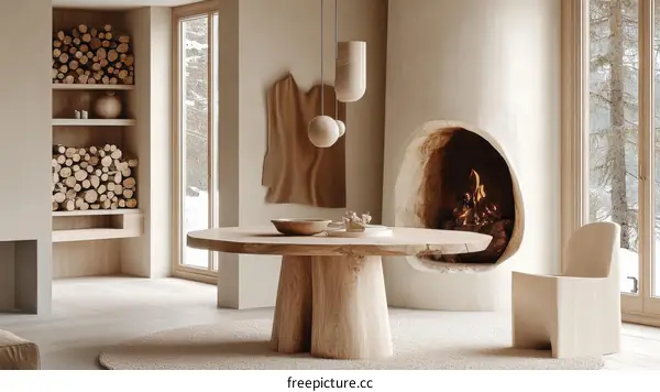 Modern Scandinavian Living Room with Wood Elements