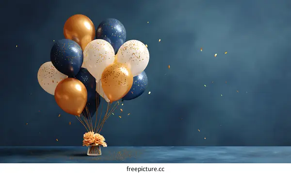 A Festive Celebration with Colorful Balloons