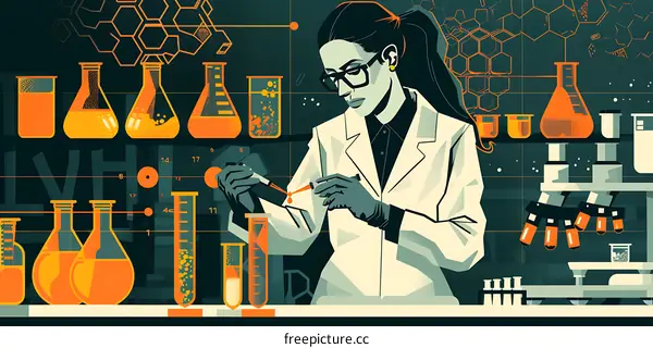 Woman Scientist Working in a Laboratory