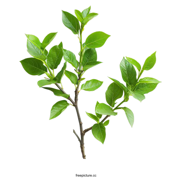[Transparent Background PNG]Green leaves of a plant on a transparent background