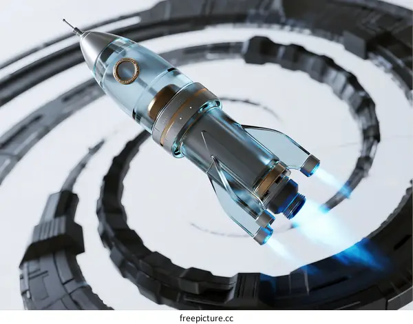 Rocket Launching from Circular Space Station Platform