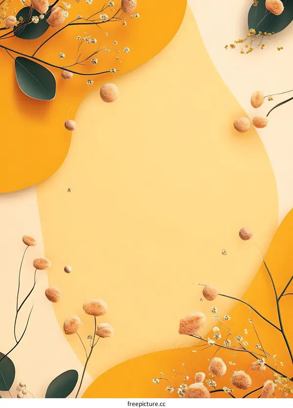 Abstract Minimalist Floral Background