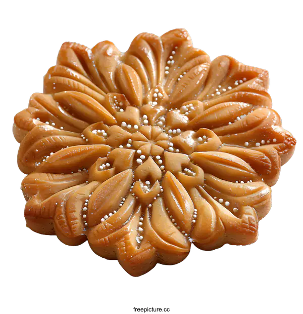 [Transparent Background PNG]Decorative Floral Pastry on White Background