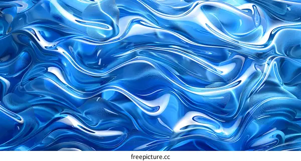 Abstract Blue Waves Background