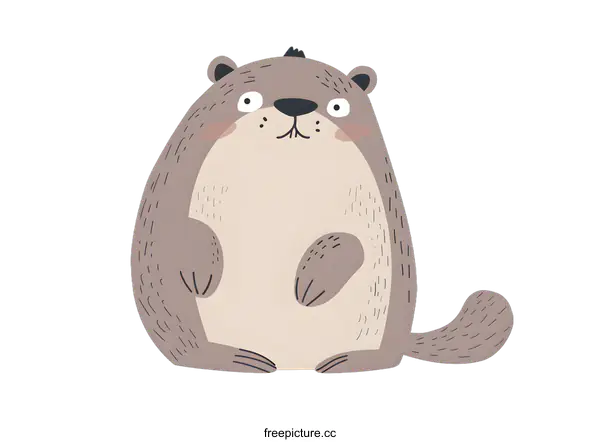 [Transparent Background PNG]Cute Cartoon Illustration of a Brown Bear