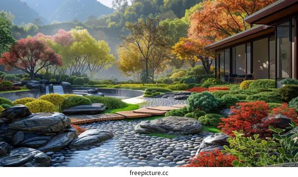 Serene Japanese Garden with Zen Design