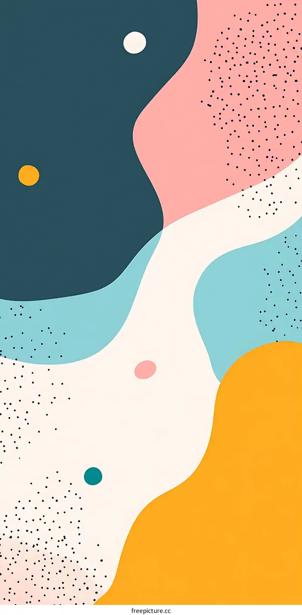 Abstract Colorful Shapes and Dots Design Background