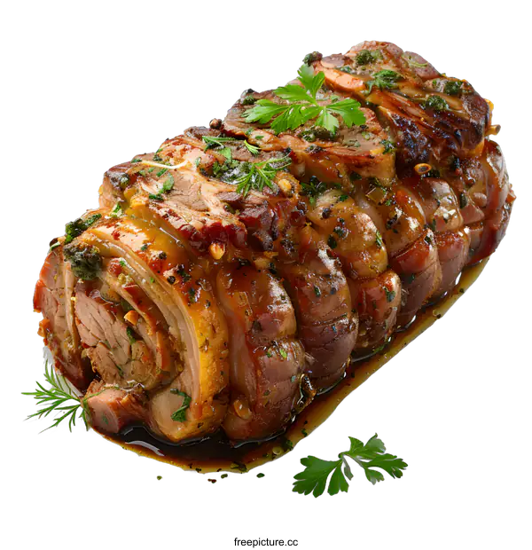 [Transparent Background PNG]Roasted Lamb with Herbs and Spices