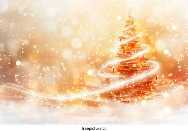 Christmas Tree with Multicolor Lights and Ornaments