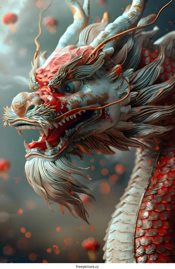 Chinese dragon sculpture
