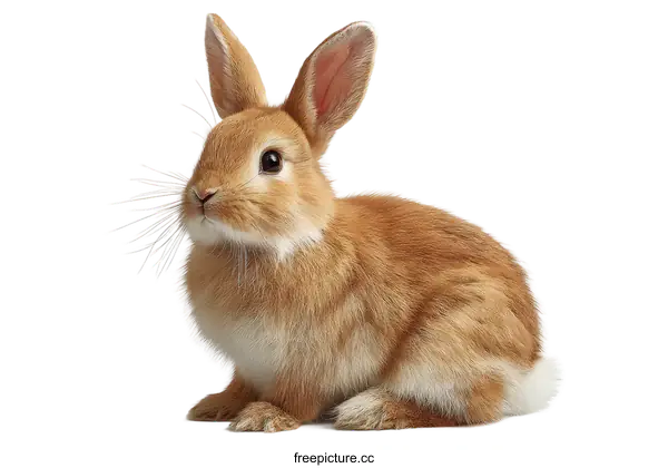 [Transparent Background PNG]Adorable Baby Bunny on White Background