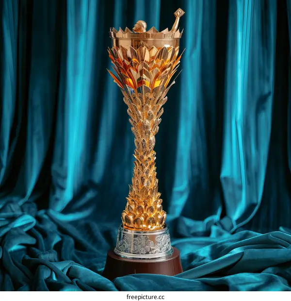 An illustration of the 2023 Asian Football Confederation Champions League trophy