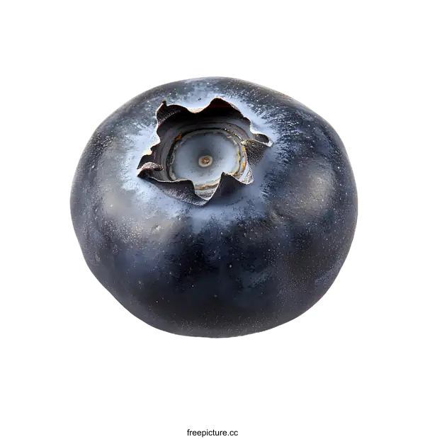 [Transparent Background PNG]Single Fresh Blueberry Isolated On White Background