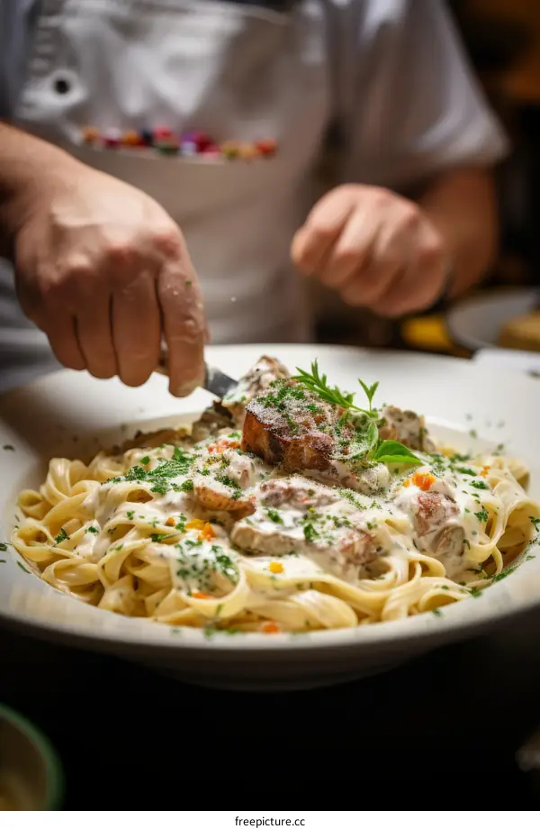 Well presented delicious pasta dish