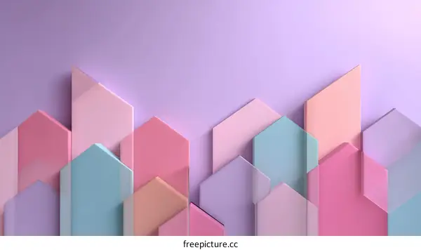Abstract Geometric Shapes in Pastel Colors