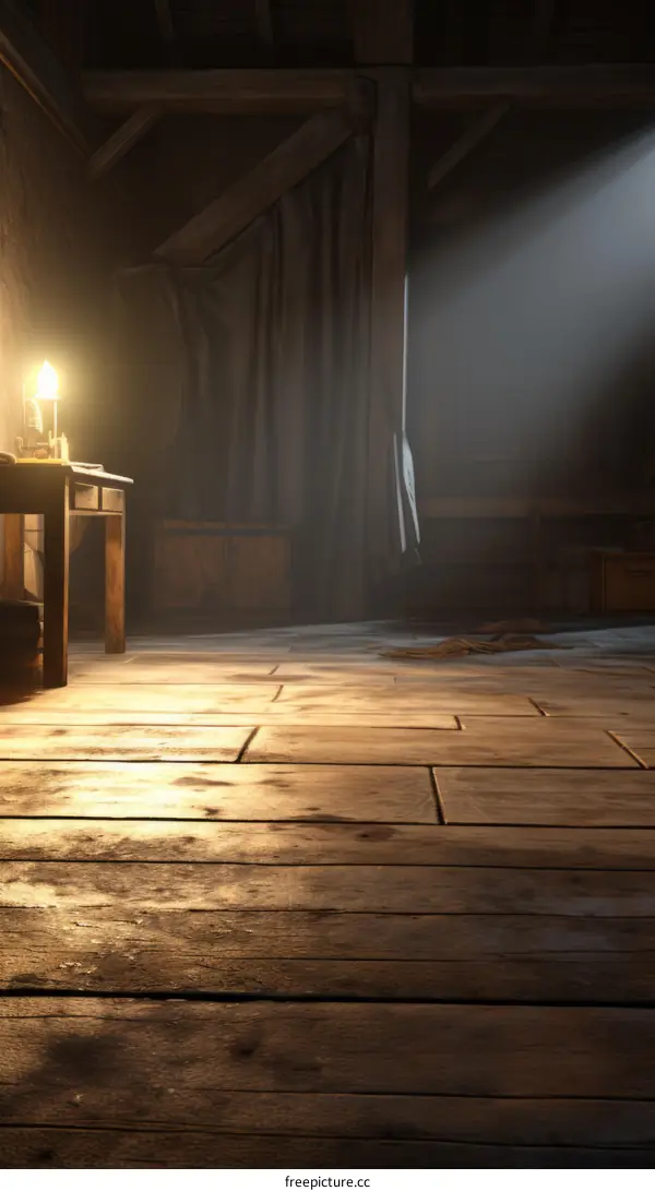 Candlelit Attic: A Wooden Retreat