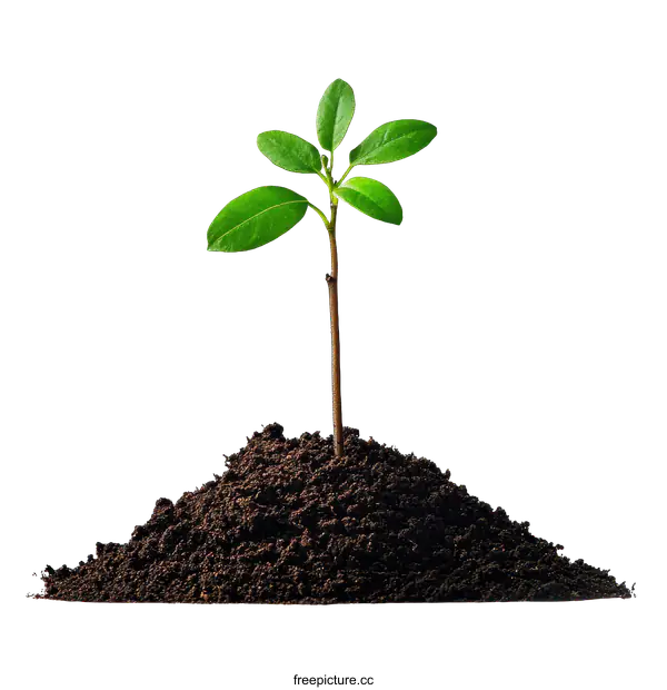 [Transparent Background PNG]New Life Sprout from Soil