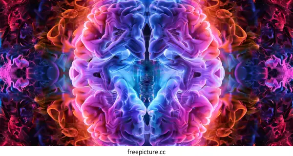 Abstract Art with a Brain-Like Structure