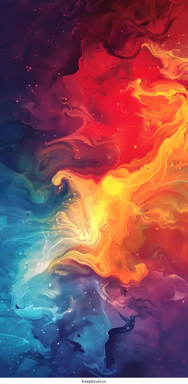 Colorful liquid painting