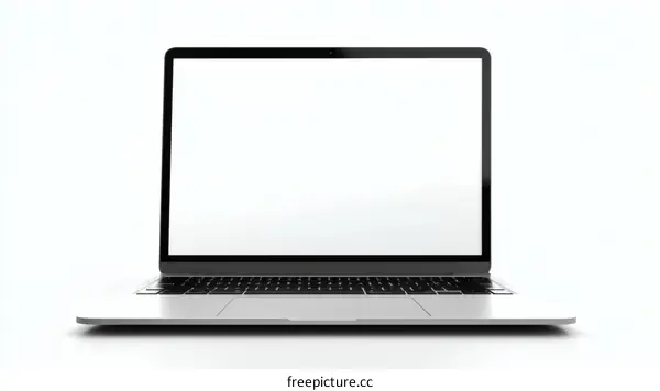 Modern Laptop Blank Screen Illustration