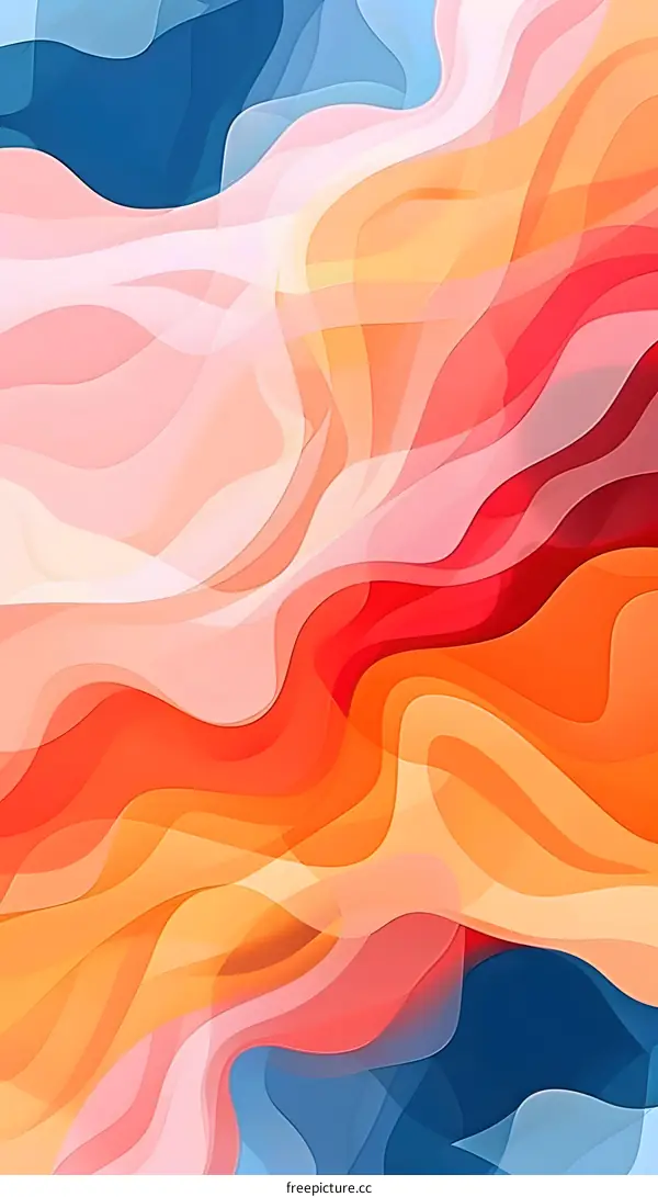 Abstract Colorful Wavy Background Design