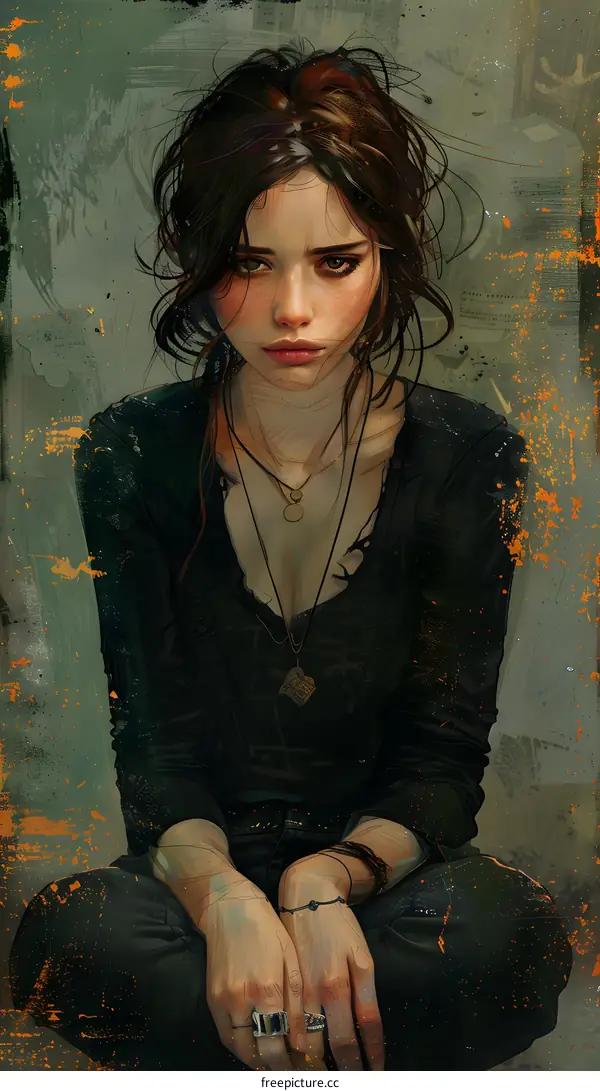 portrait of a young woman with brown hair