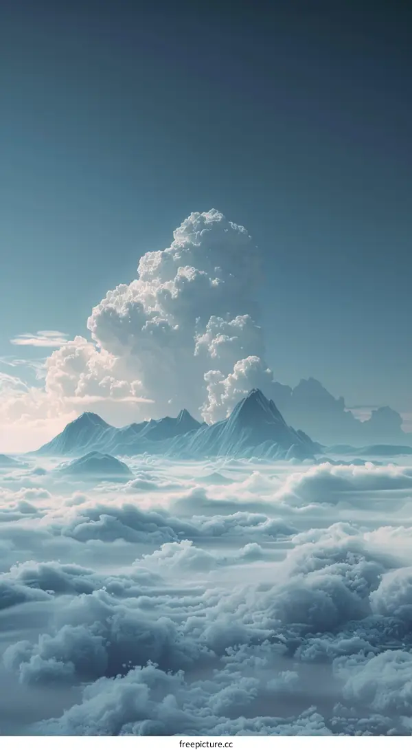 Above the Clouds Majestic Mountain Scenery