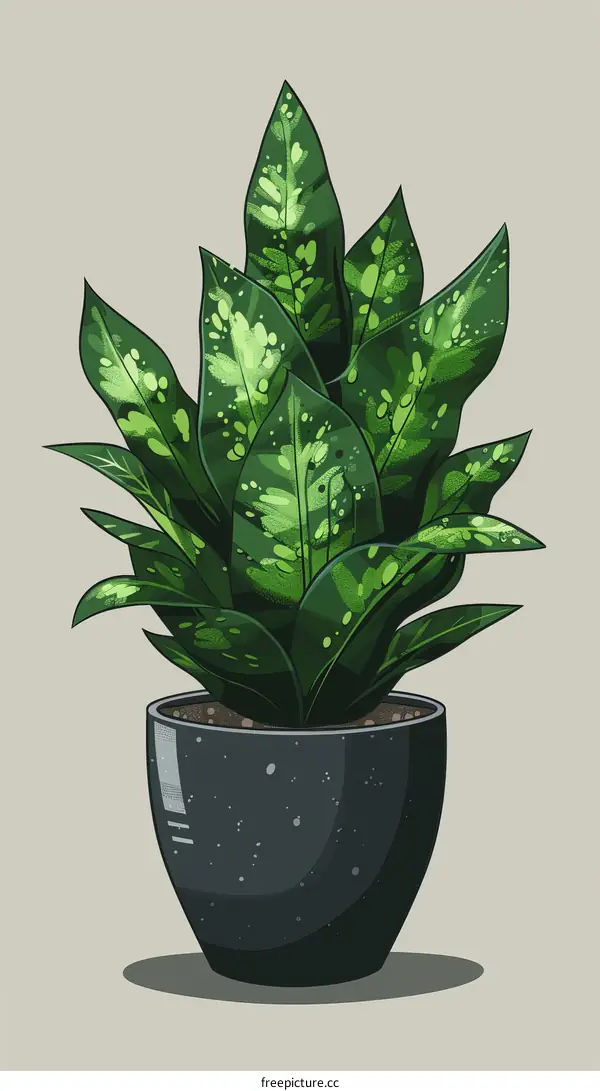 Alocasia Lauterbachiana Illustration