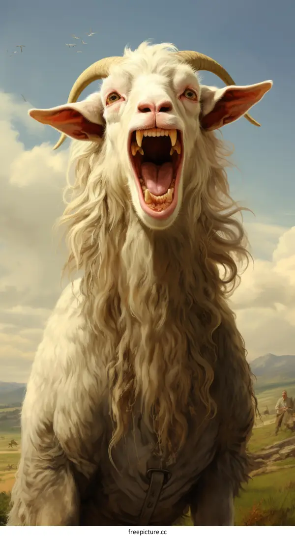 Demonic Goat Barks At The Sky