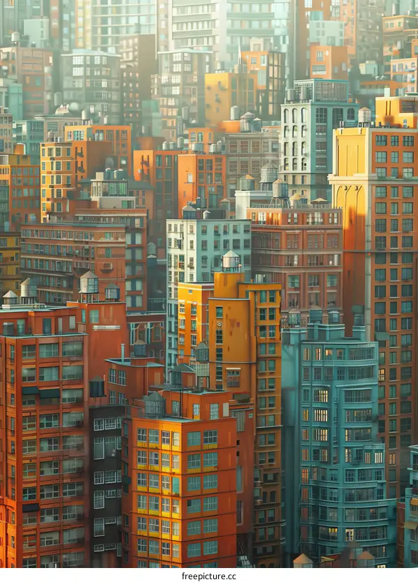 Colorful Urban Skyline Illustration