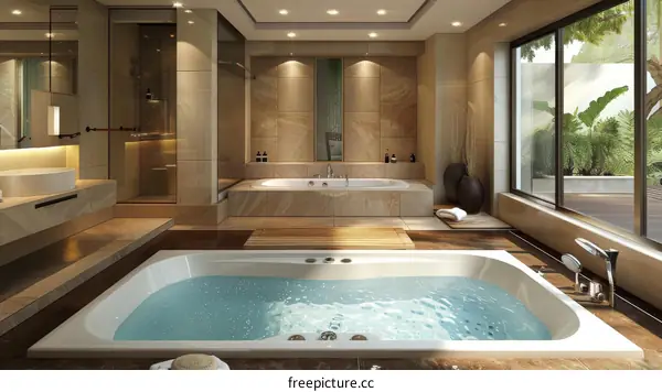 Modern Luxurious Spa Bathroom Interior Design