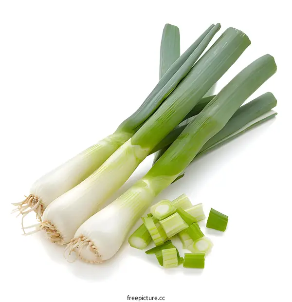 Fresh green spring onion