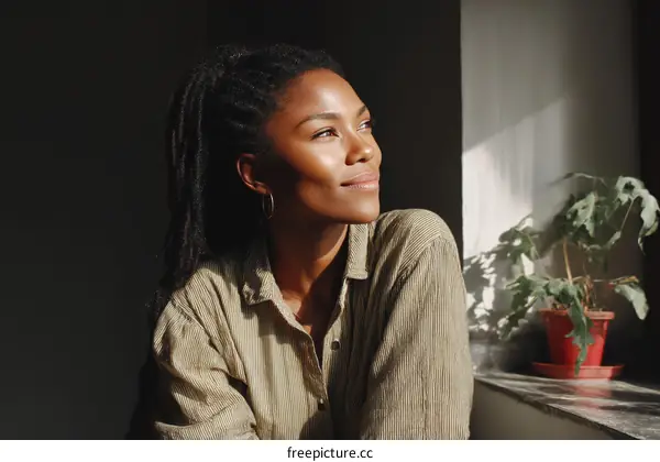 Thoughtful Woman in Natural Light