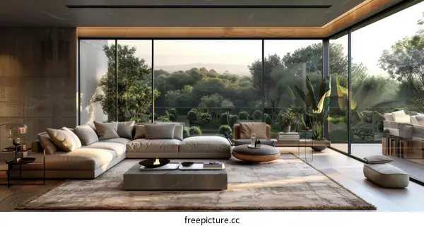 Modern and Simple Living Room Interior Design