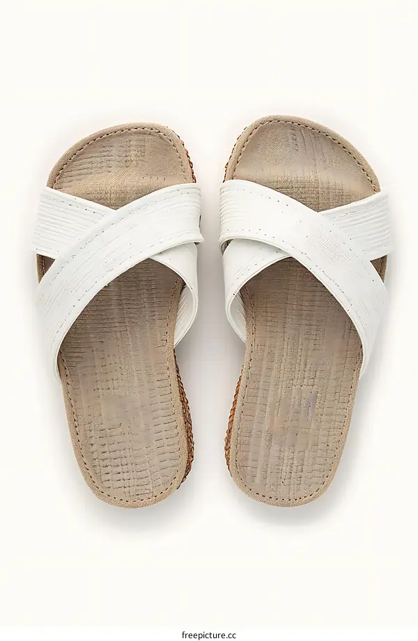 A pair of crossed slippers