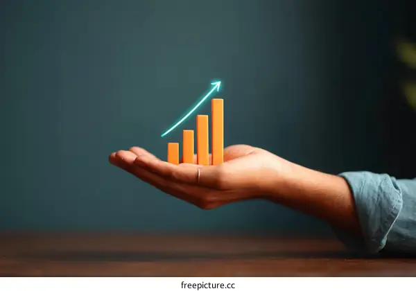 Growth Chart Held in Hand Business Growth