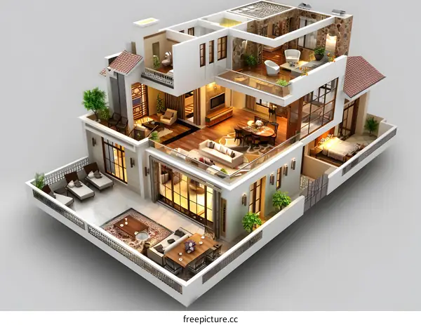 3D house interior design