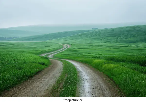 Country Road through Picturesque Valley