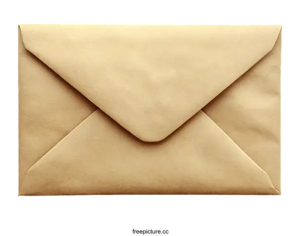 [Transparent Background PNG]Brown Paper Envelope Close-up