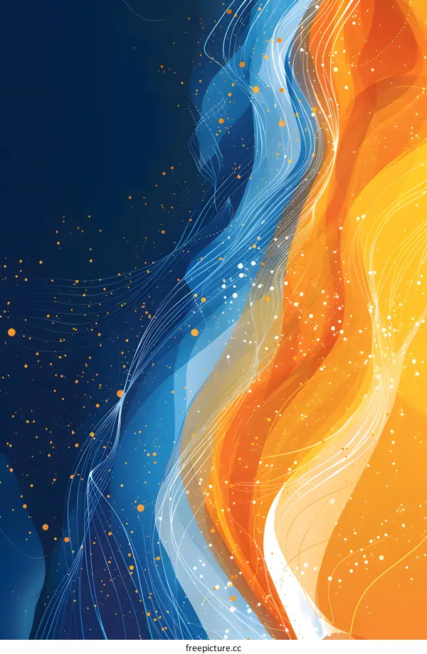 Abstract Flowing Lines and Dots