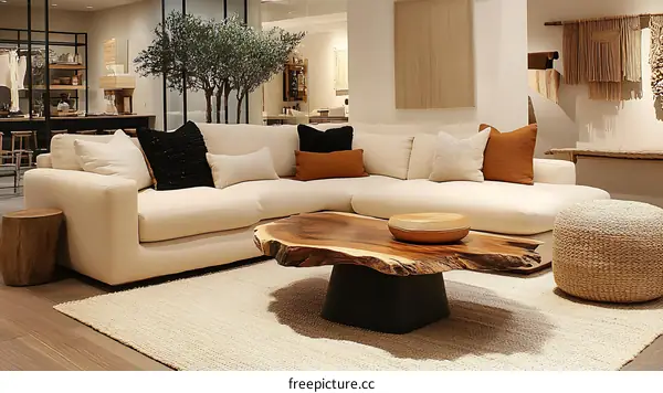 Modern Minimalist Living Room Furniture Display