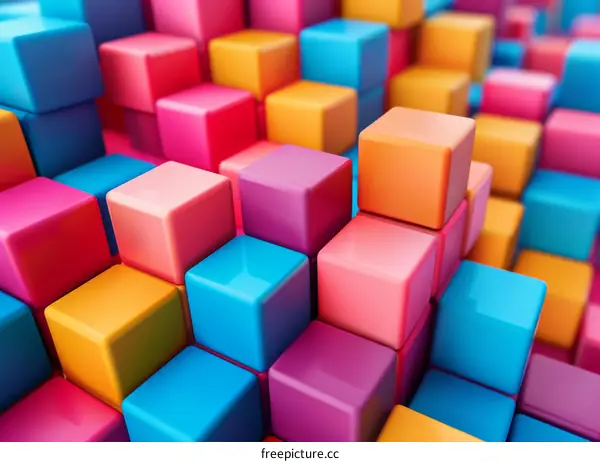 Colorful 3D Cubes