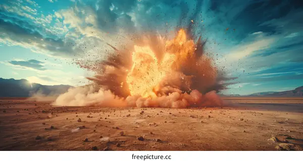 Spectacular Mid-Desert Explosion