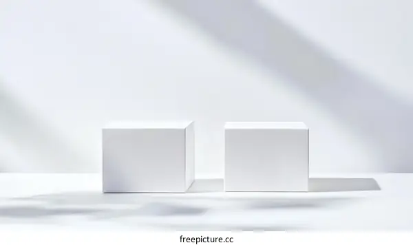 White Cube Display Stand for Product Showcase