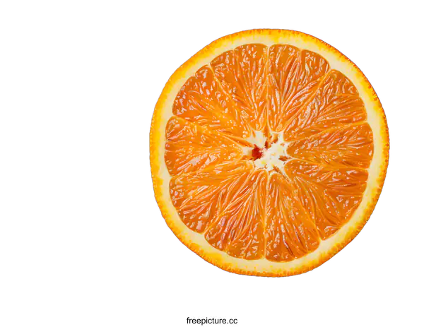 [Transparent Background PNG]Orange slice on white background