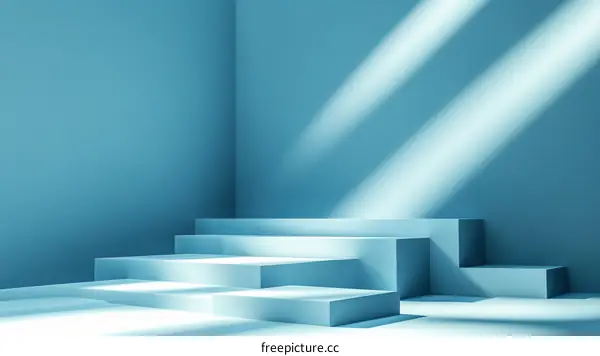 Modern Light Blue Minimalist Product Display