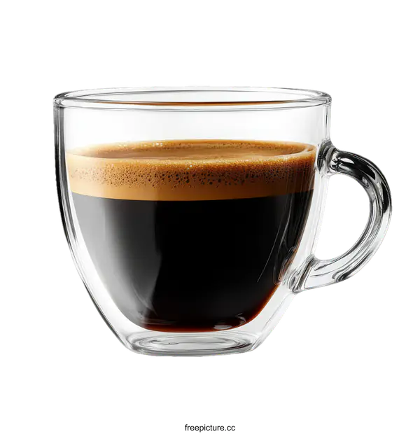 [Transparent Background PNG]Transparent Glass Espresso Coffee Cup