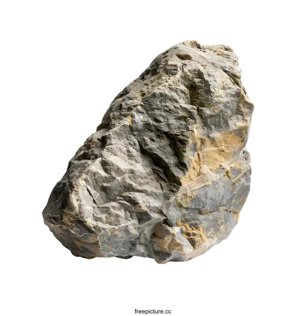[Transparent Background PNG]Gray Rock Isolated on White Background